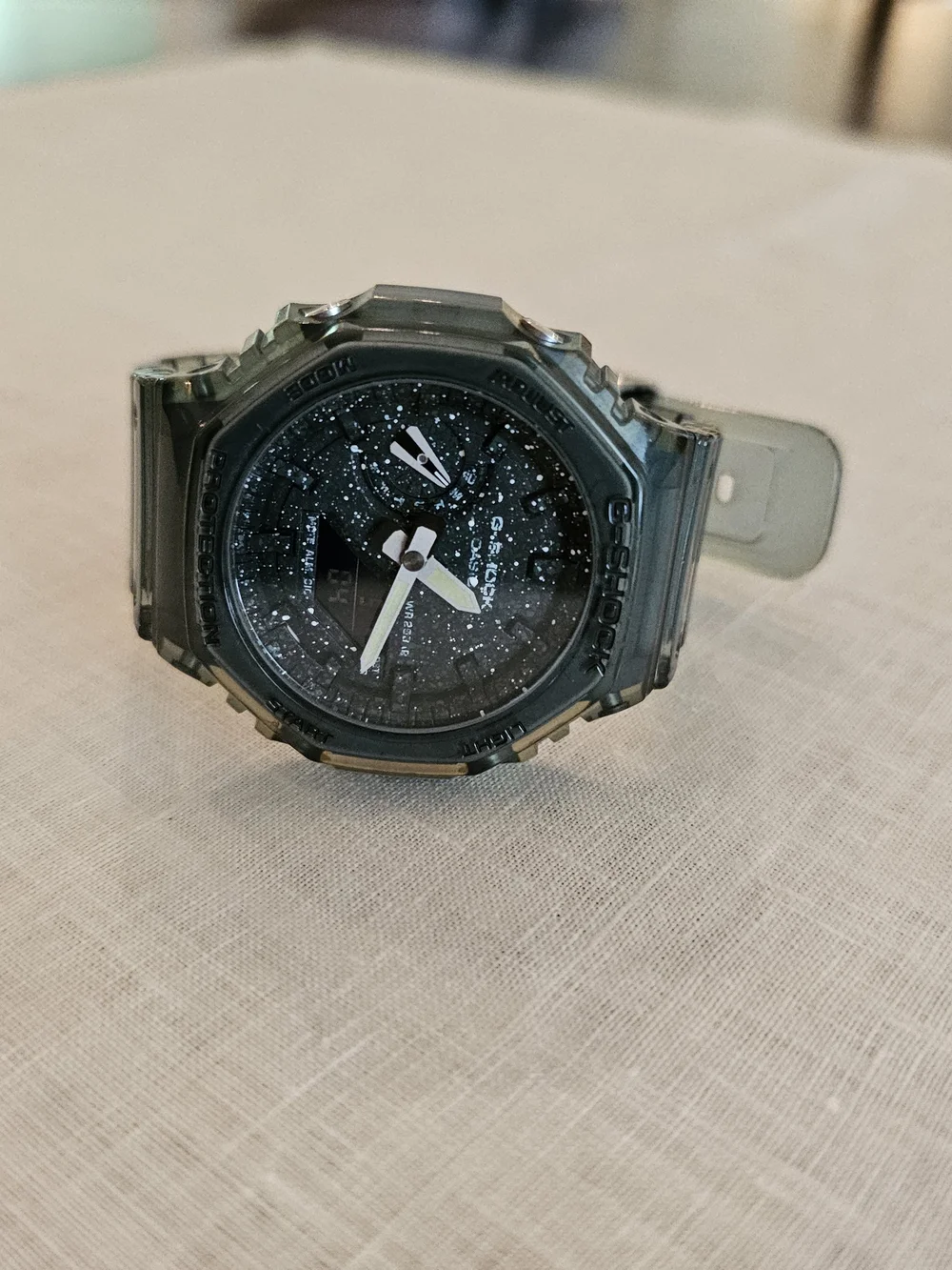 Casio G-SHOCK GA-2100 w/Custom Painted Dial & Custom Dyed Straps Green & Black